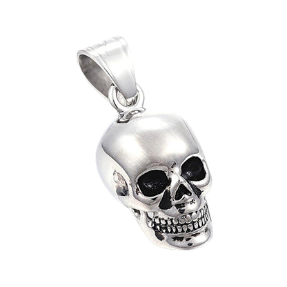 Skeleton Skull Silver Stainless Steel Pendant