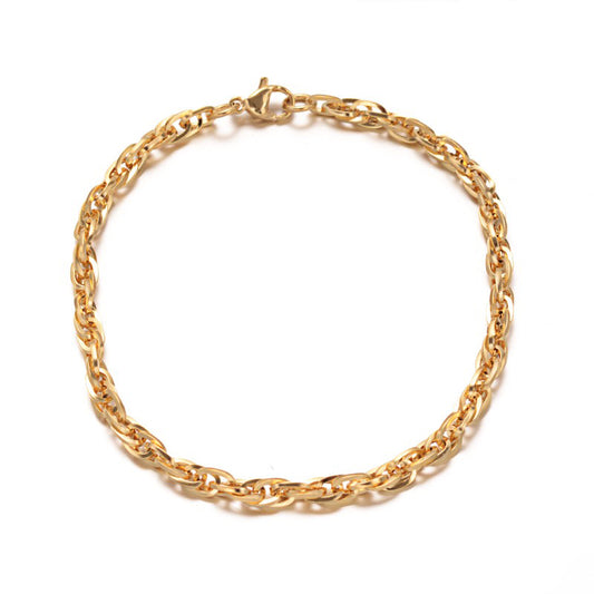 Stainless Steel Golden Rope Bracelet