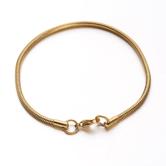 Stainless Steel Golden Snake Bracelet