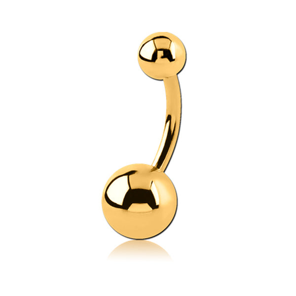 Plain Golden Stainless Steel Belly Bar