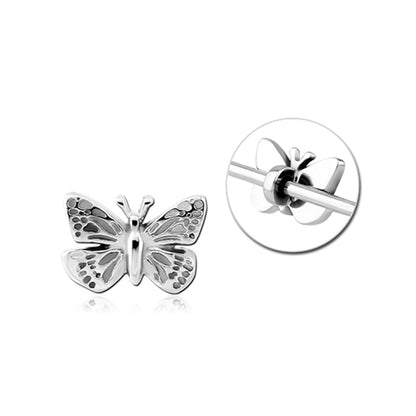 Butterfly Silver Stainless Steel Industrial Scaffold Barbell