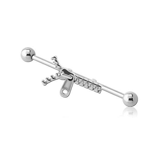 Zip Silver Stainless Steel Industrial Scaffold Barbell