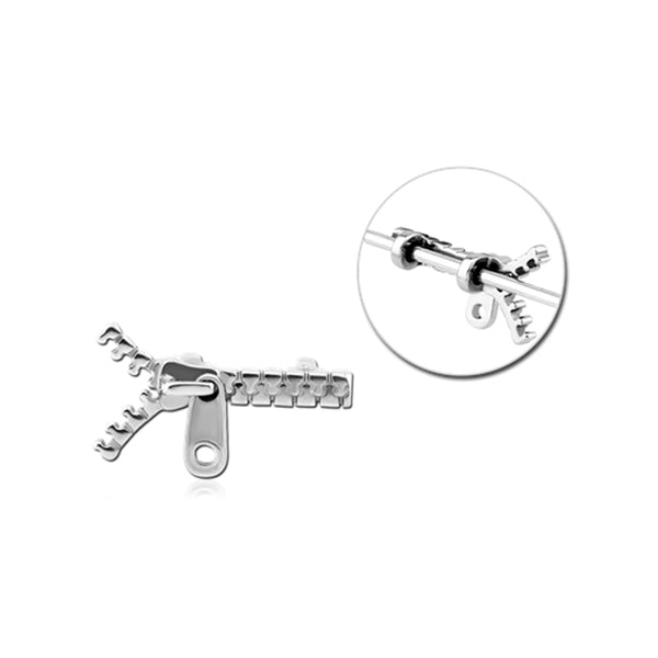 Zip Silver Stainless Steel Industrial Scaffold Barbell